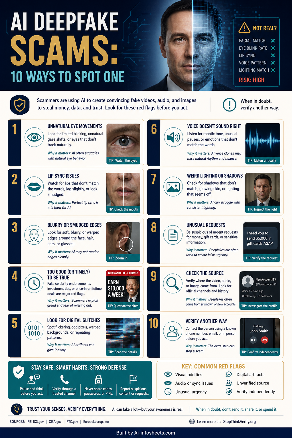 Spotting AI Deepfake Scams: A Guide to 10 Key Identifiers
