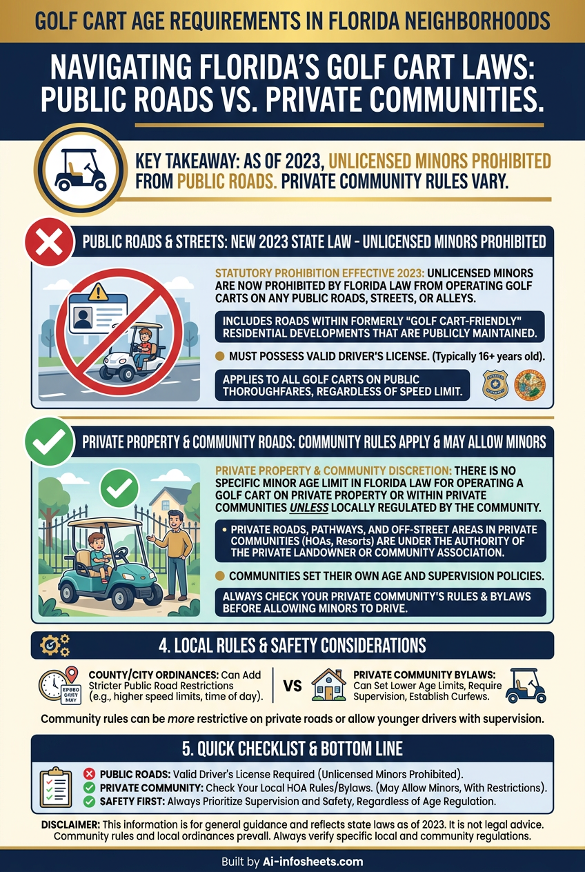 Florida Golf Cart Operation: Age Requirements and Safety Rules