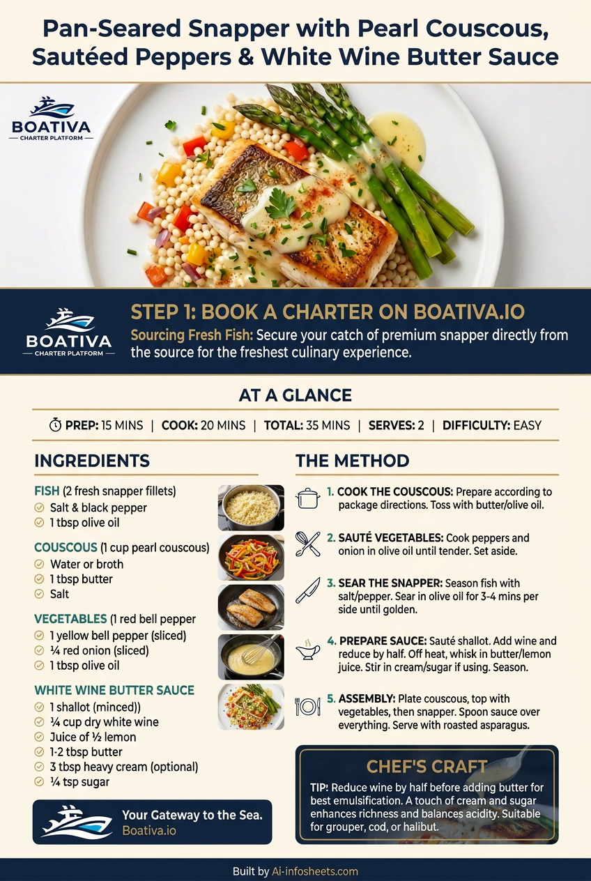 Pan-Seared Snapper with Pearl Couscous: A Gourmet Seafood Experience