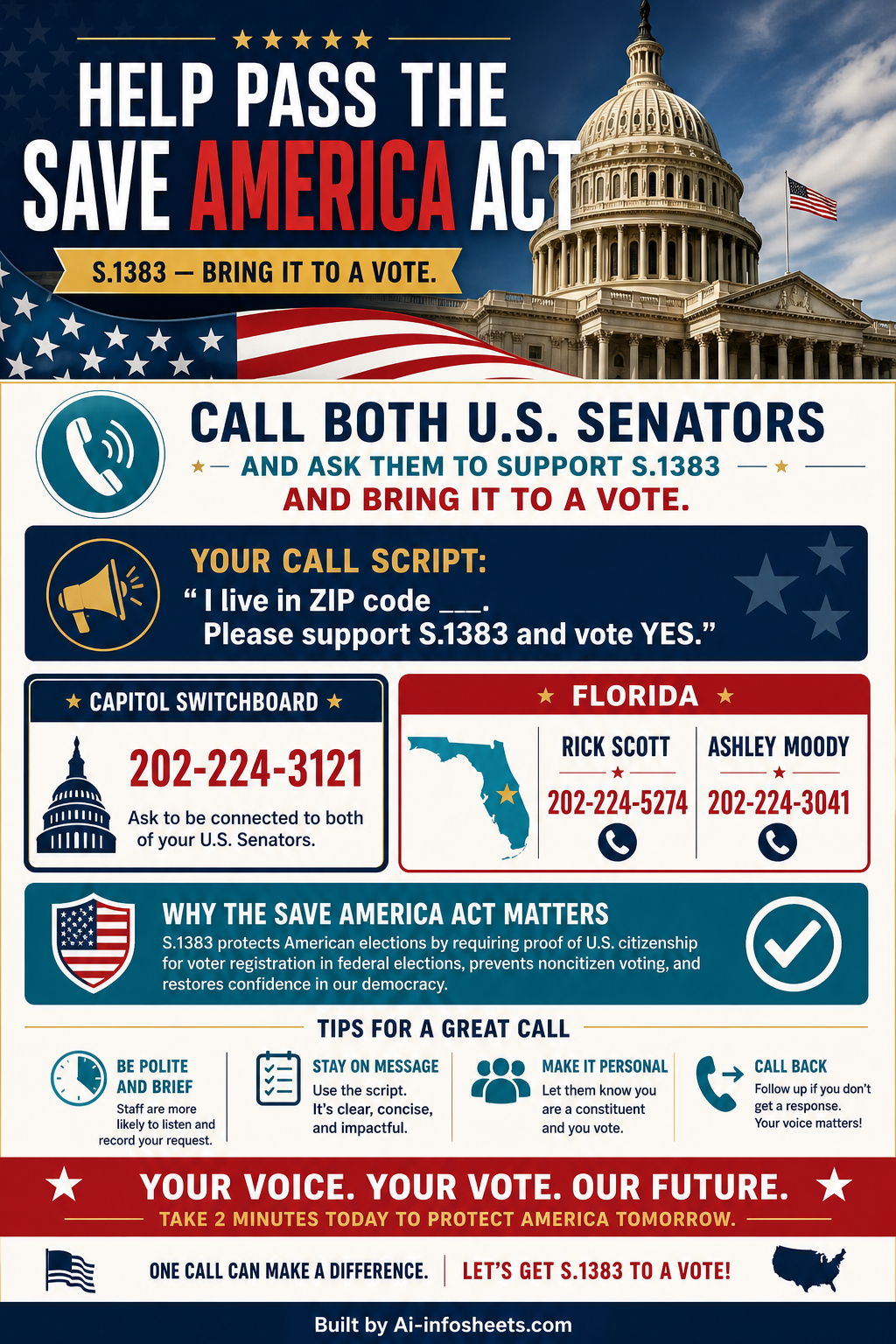 Urge Your Senators to Support the SAVE America Act (S.1383)
