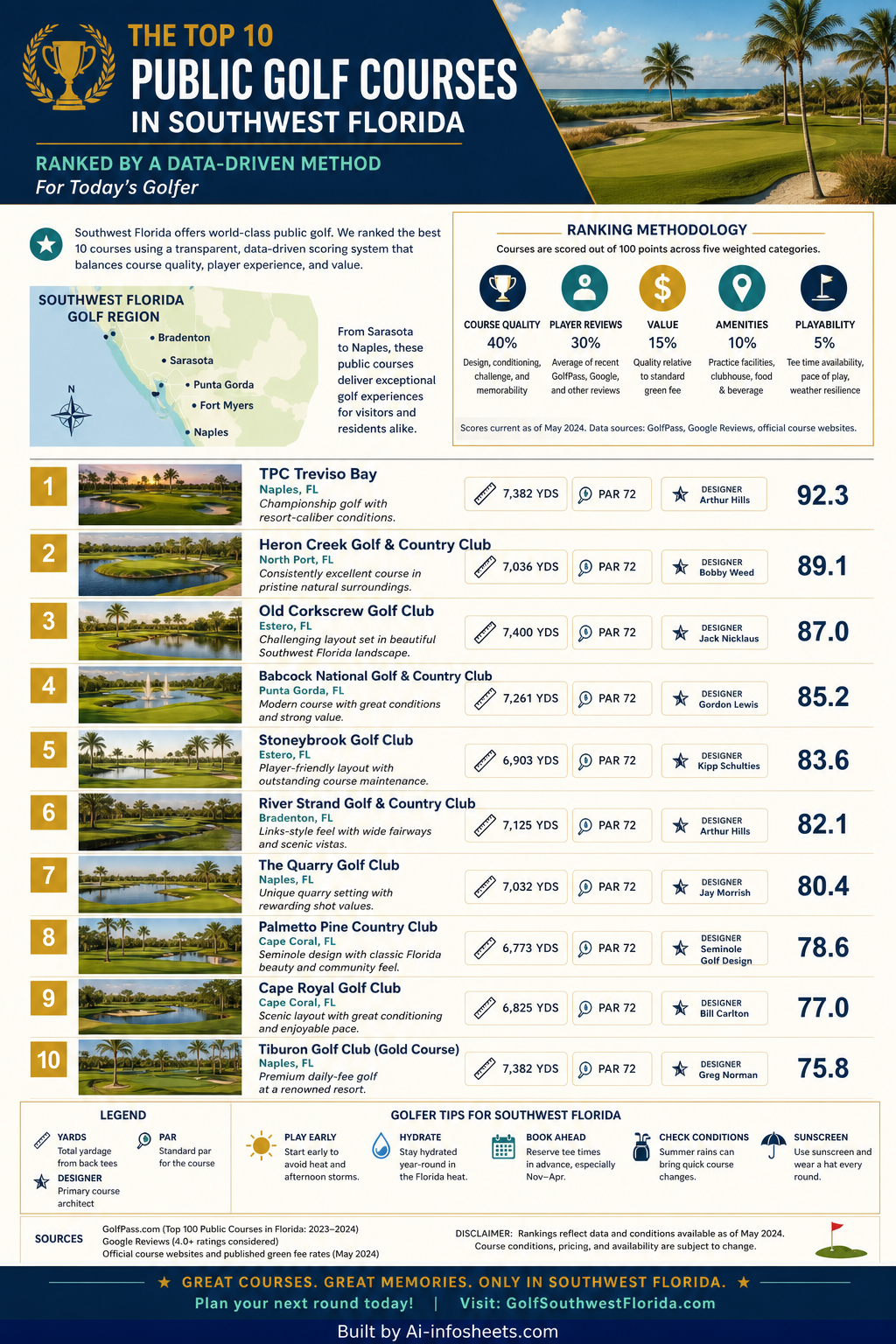 Top 10 Public Golf Courses in Southwest Florida: A Golfer's Guide