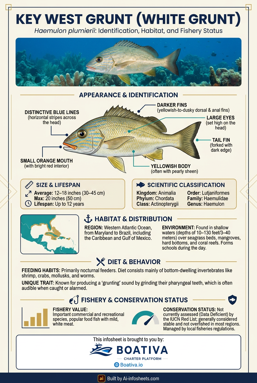 White Grunt Fish: Identification, Habitat, and Fishing Tips for Key West Anglers